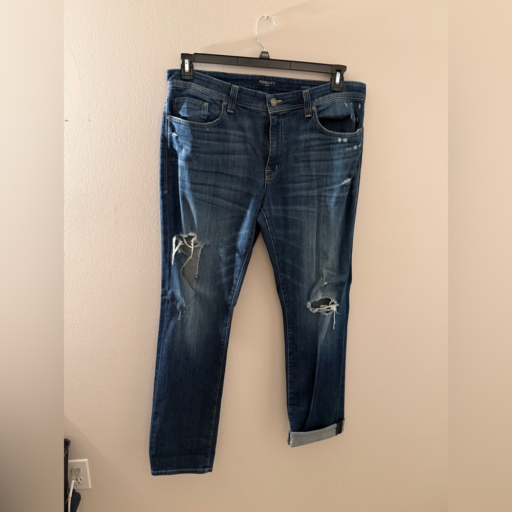 Fidelity Men's Distressed Slim Fit Jeans